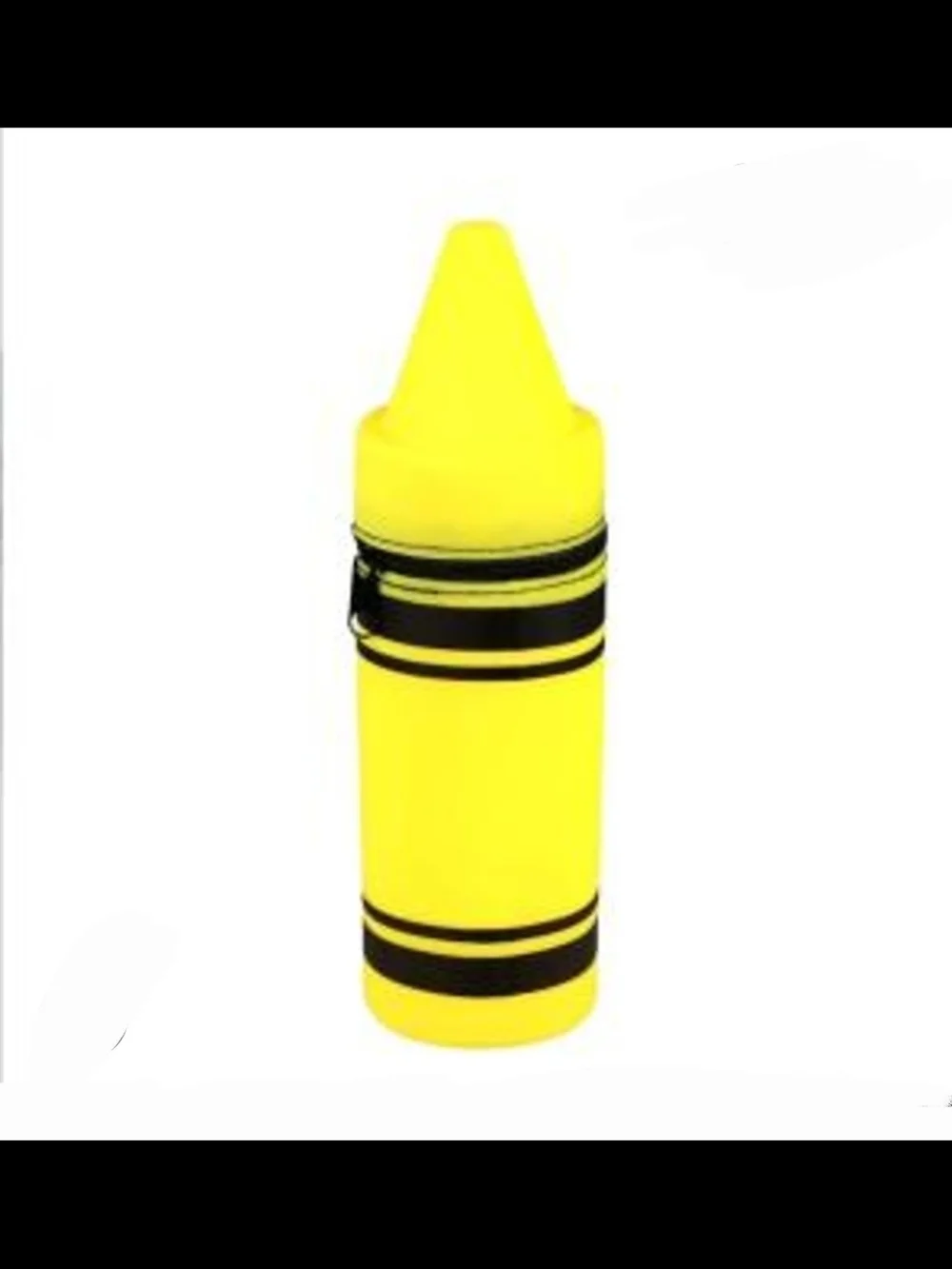 Yellow Crayon-Shaped Silicone Pencil Pouch- NWT